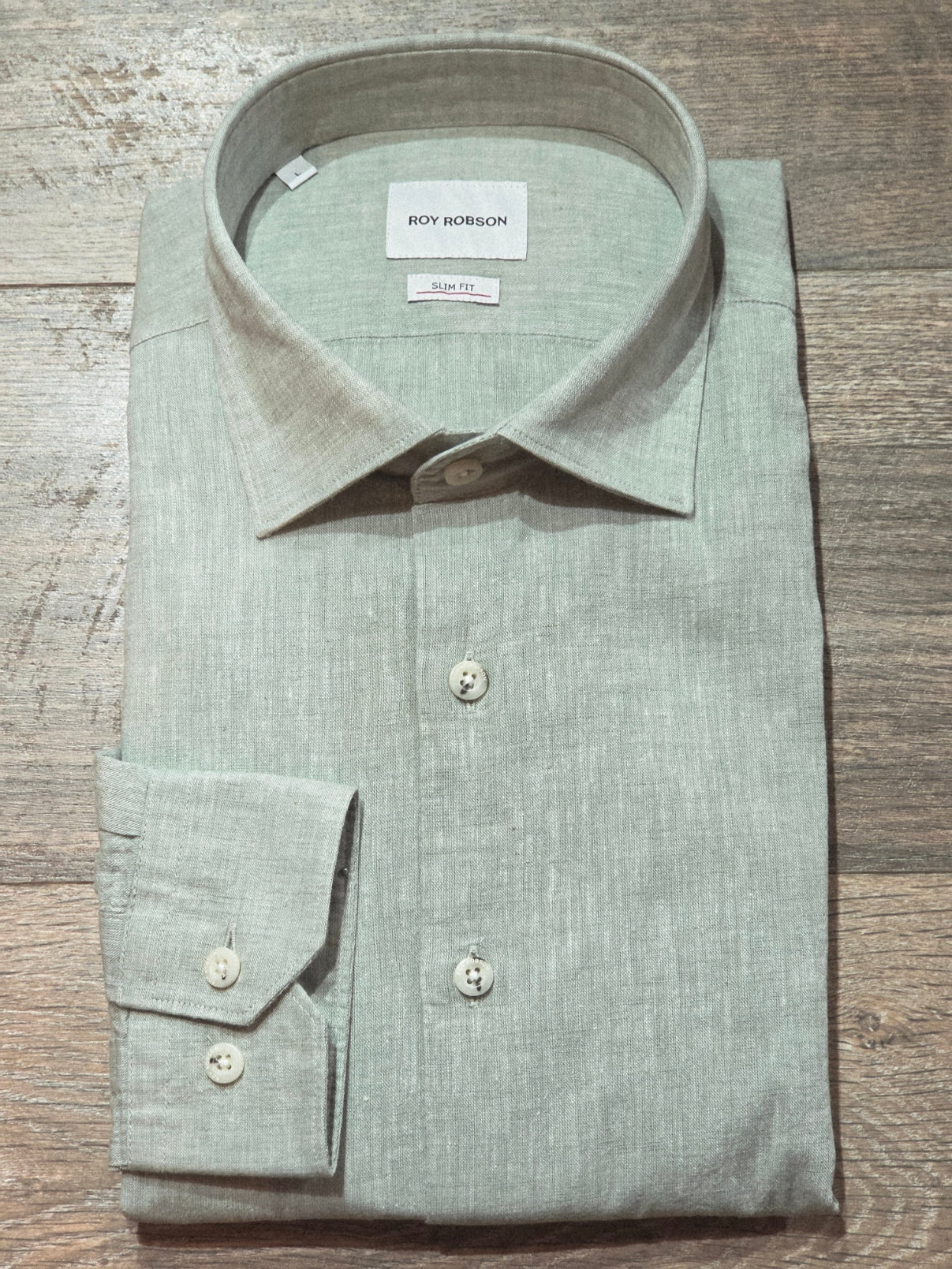 Roy Robson slim fit Cotton and Linen Blend Shirt