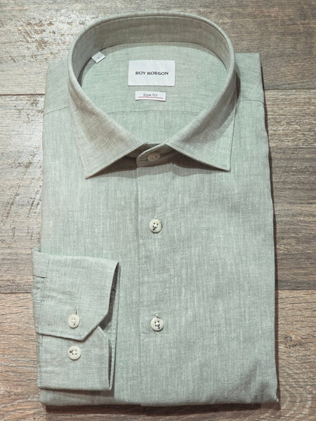 Roy Robson slim fit Cotton and Linen Blend Shirt