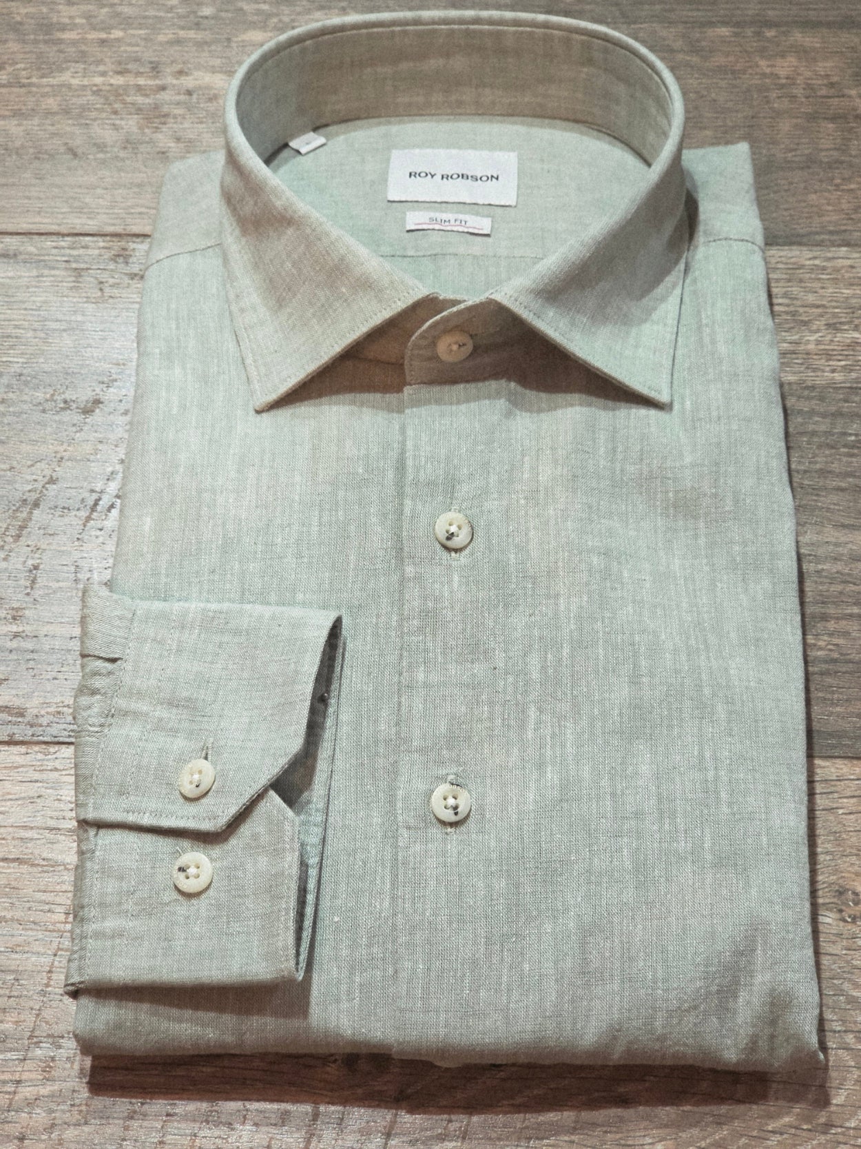 Roy Robson slim fit Cotton and Linen Blend Shirt