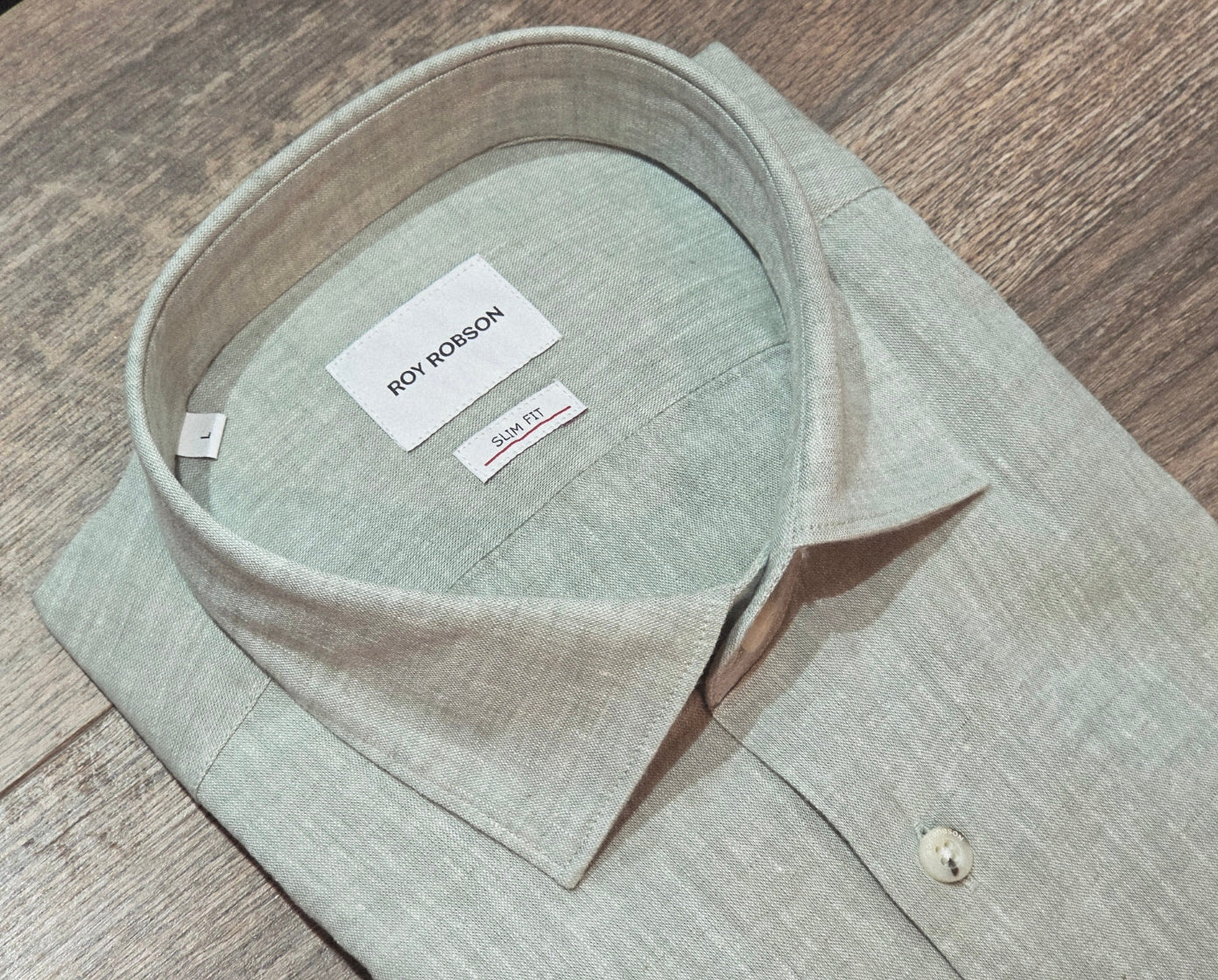 Roy Robson slim fit Cotton and Linen Blend Shirt