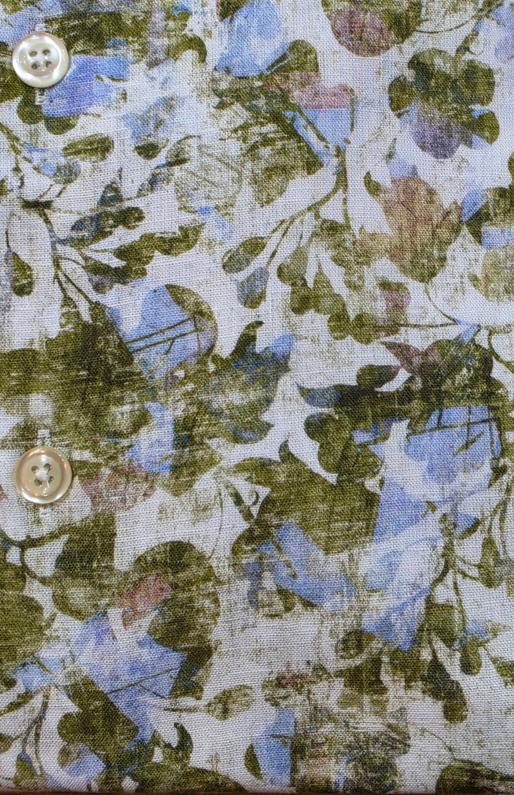 Roy Robson slim fit Cotton / Linen Blend floral print Shirt