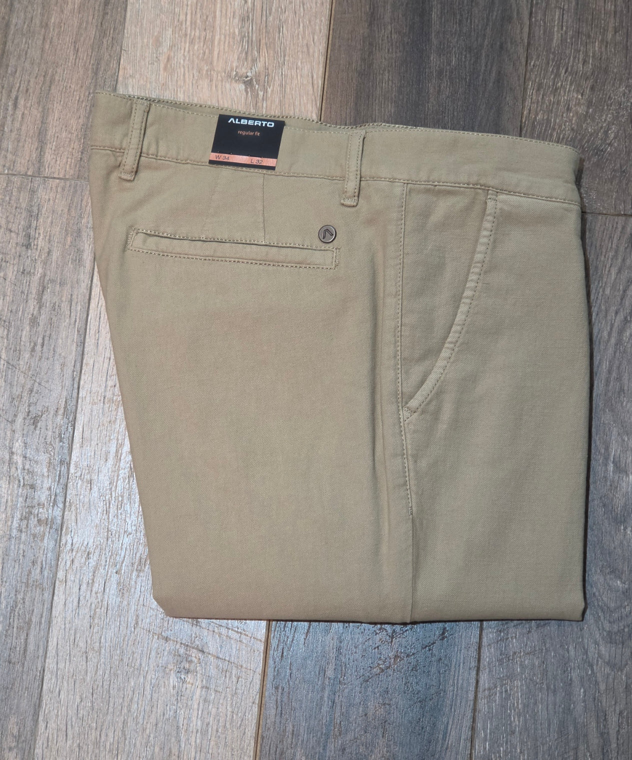 Alberto LOU Regular fit Linen Twill Trousers