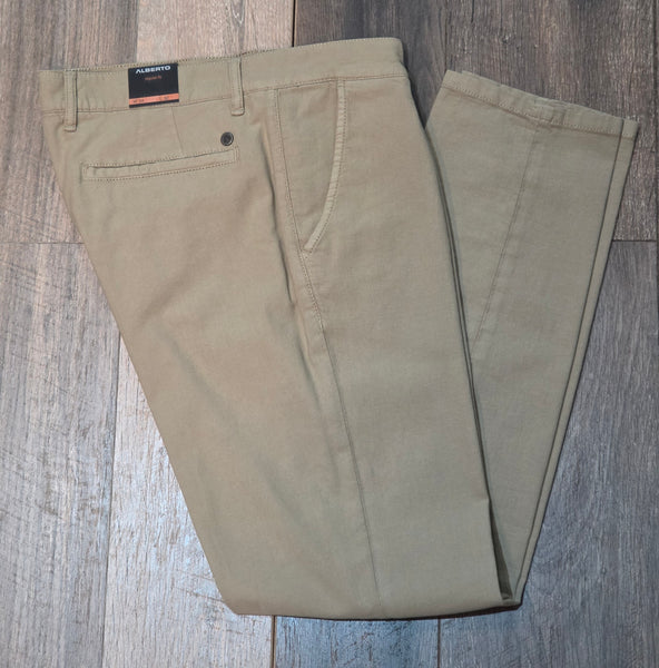 Alberto LOU Regular fit Linen Twill Trousers