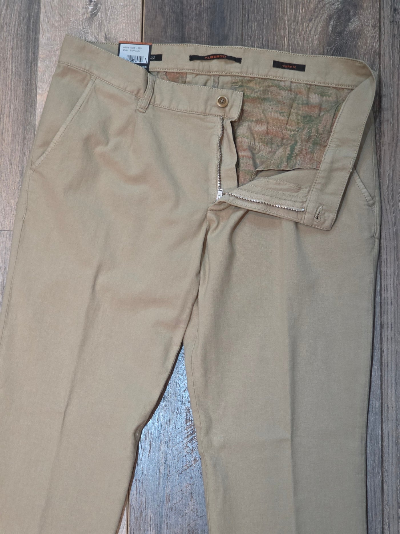 Alberto LOU Regular fit Linen Twill Trousers