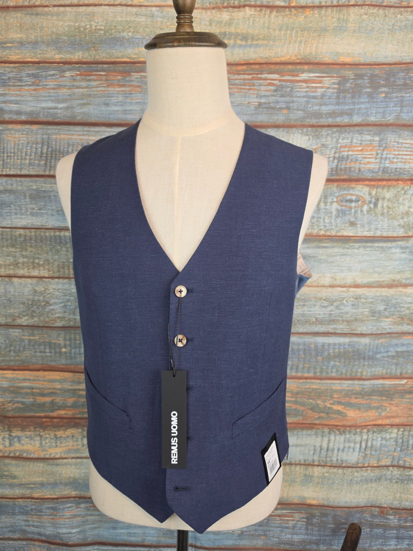 Remus Uomo Tapered Fit Linen-Blend 3 pci Suit