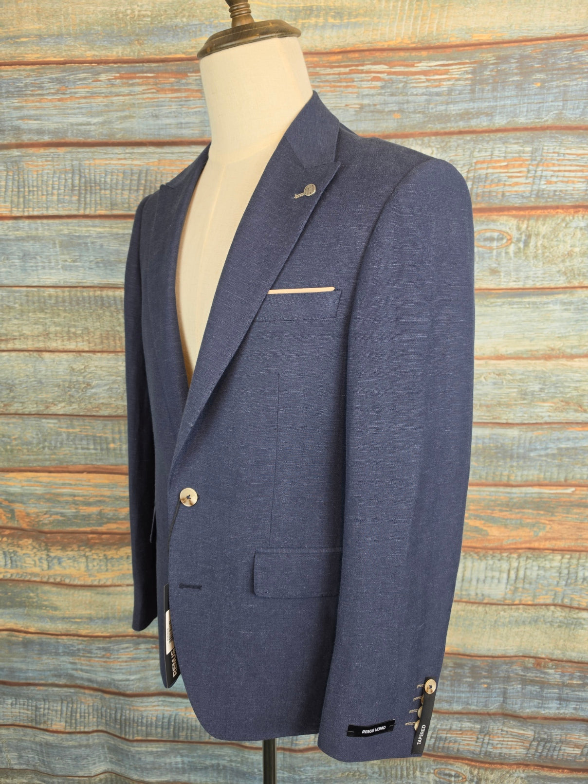 Remus Uomo Tapered Fit Linen-Blend 3 pci Suit