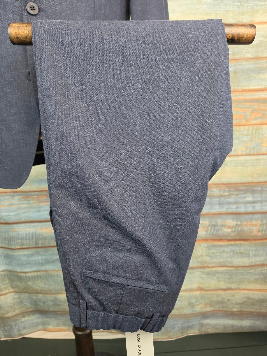 Roy Robson Slim Fit Linen Blend 2 button Suit - Dark Navy