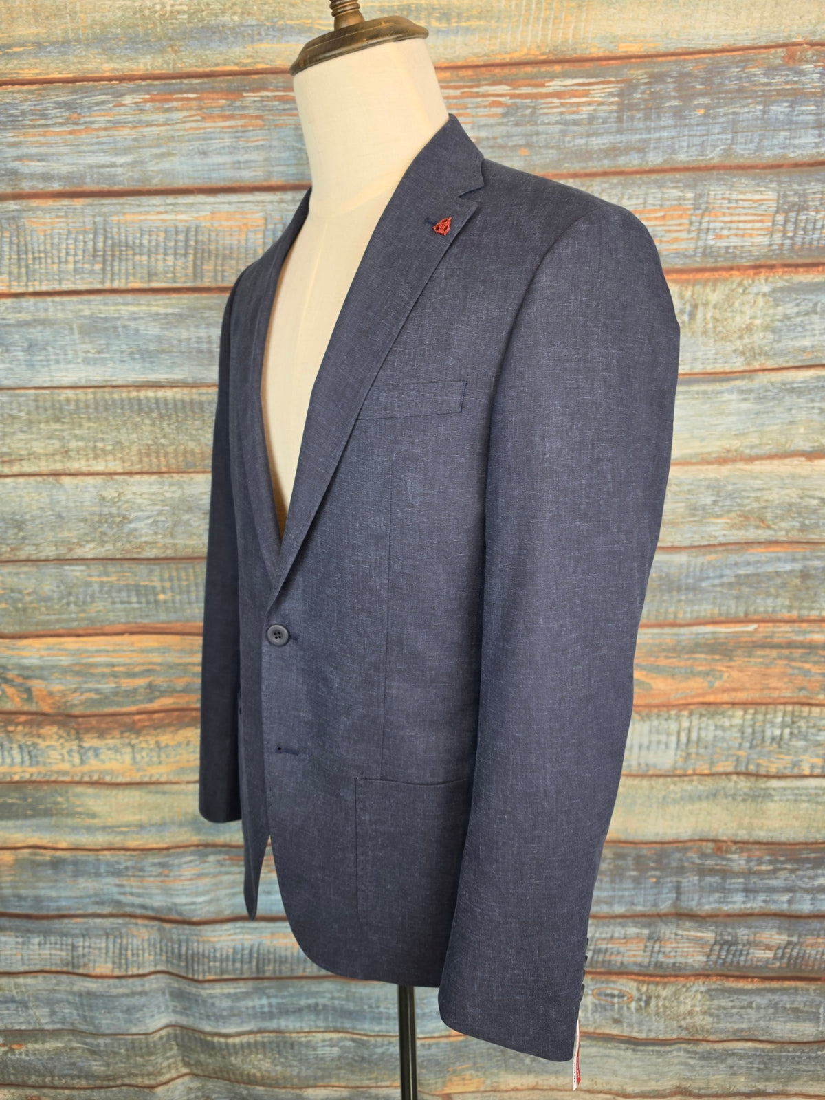 Roy Robson Slim Fit Linen Blend 2 button Suit - Dark Navy