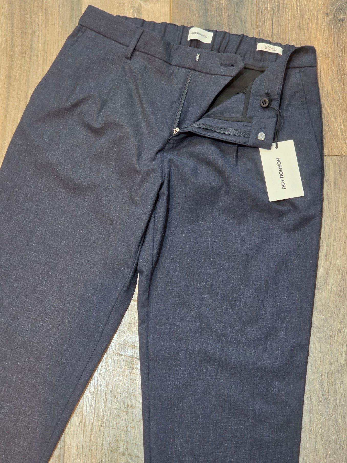 Roy Robson Slim Fit Linen Blend 2 button Suit - Dark Navy