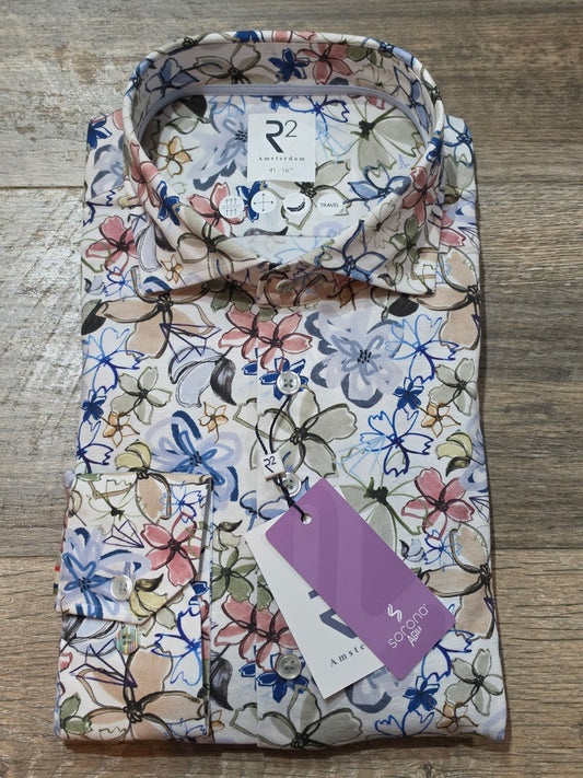 R2 - Amsterdam Summer Stretch Jersey Floral shirt
