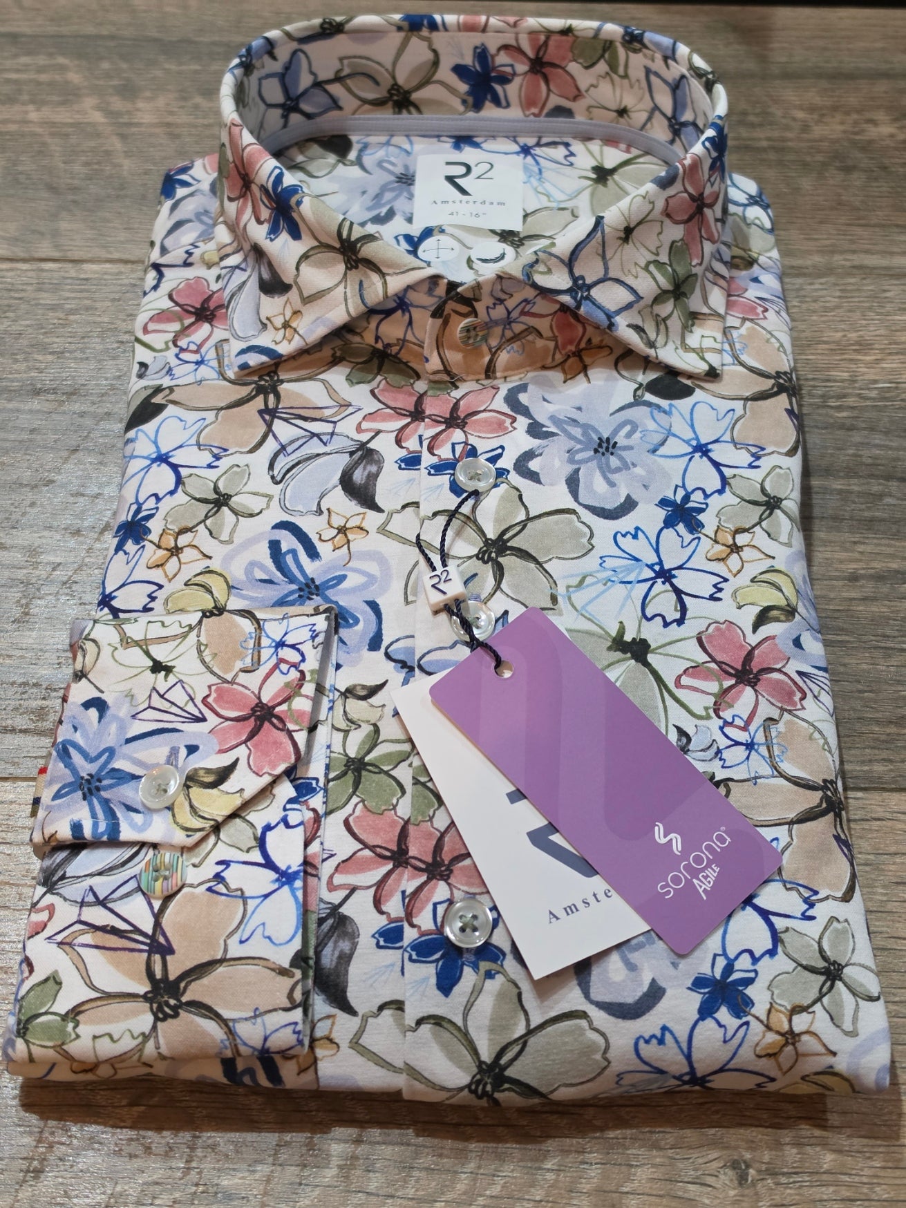 R2 - Amsterdam Summer Stretch Jersey Floral shirt