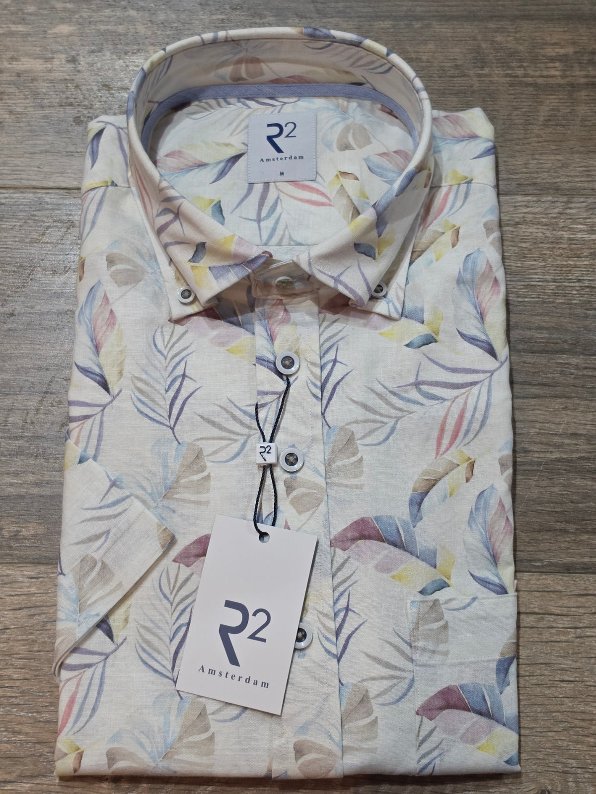 R2 - Amsterdam Short Sleeve Linen and Cotton print shirt
