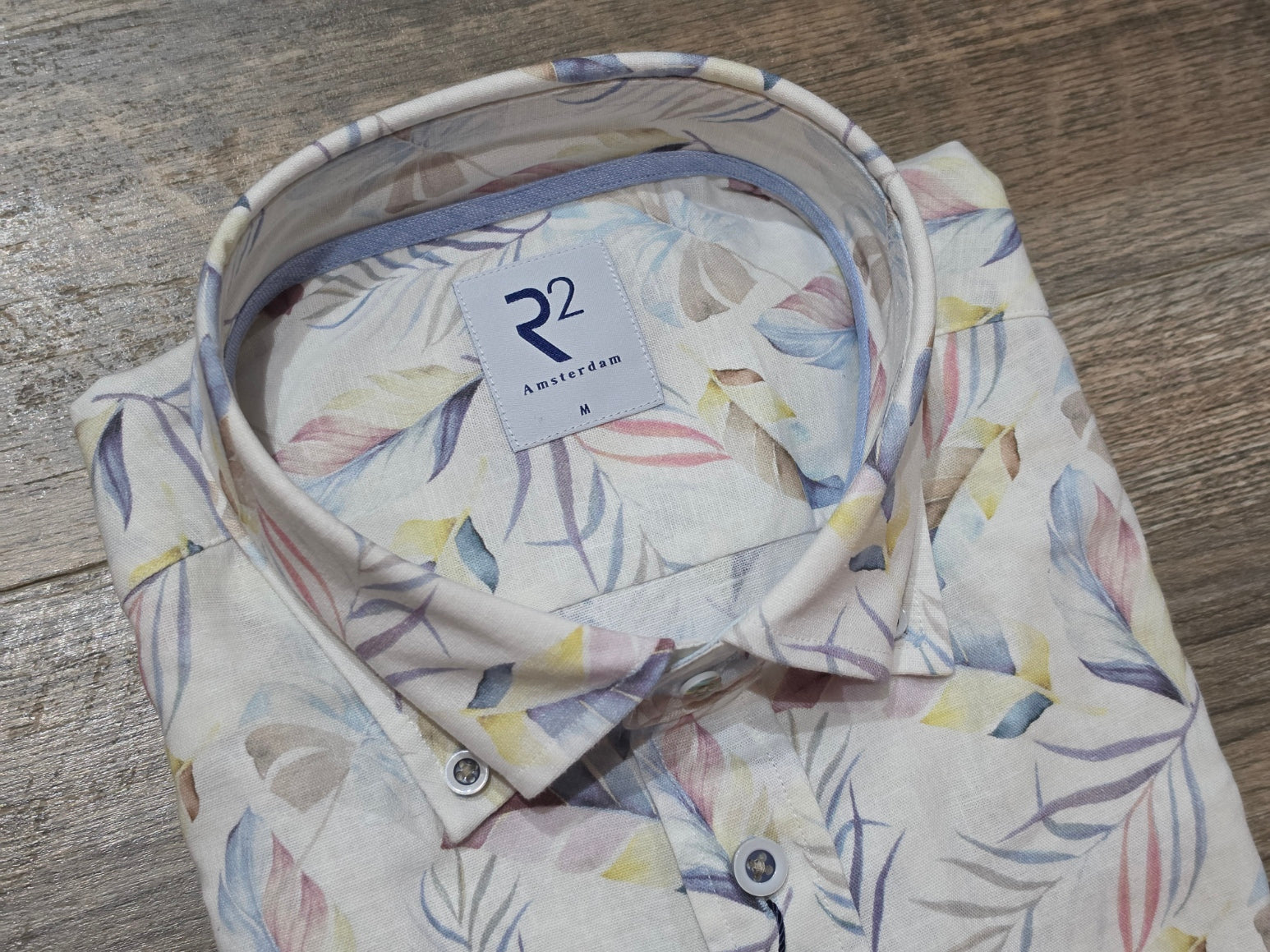 R2 - Amsterdam Short Sleeve Linen and Cotton print shirt