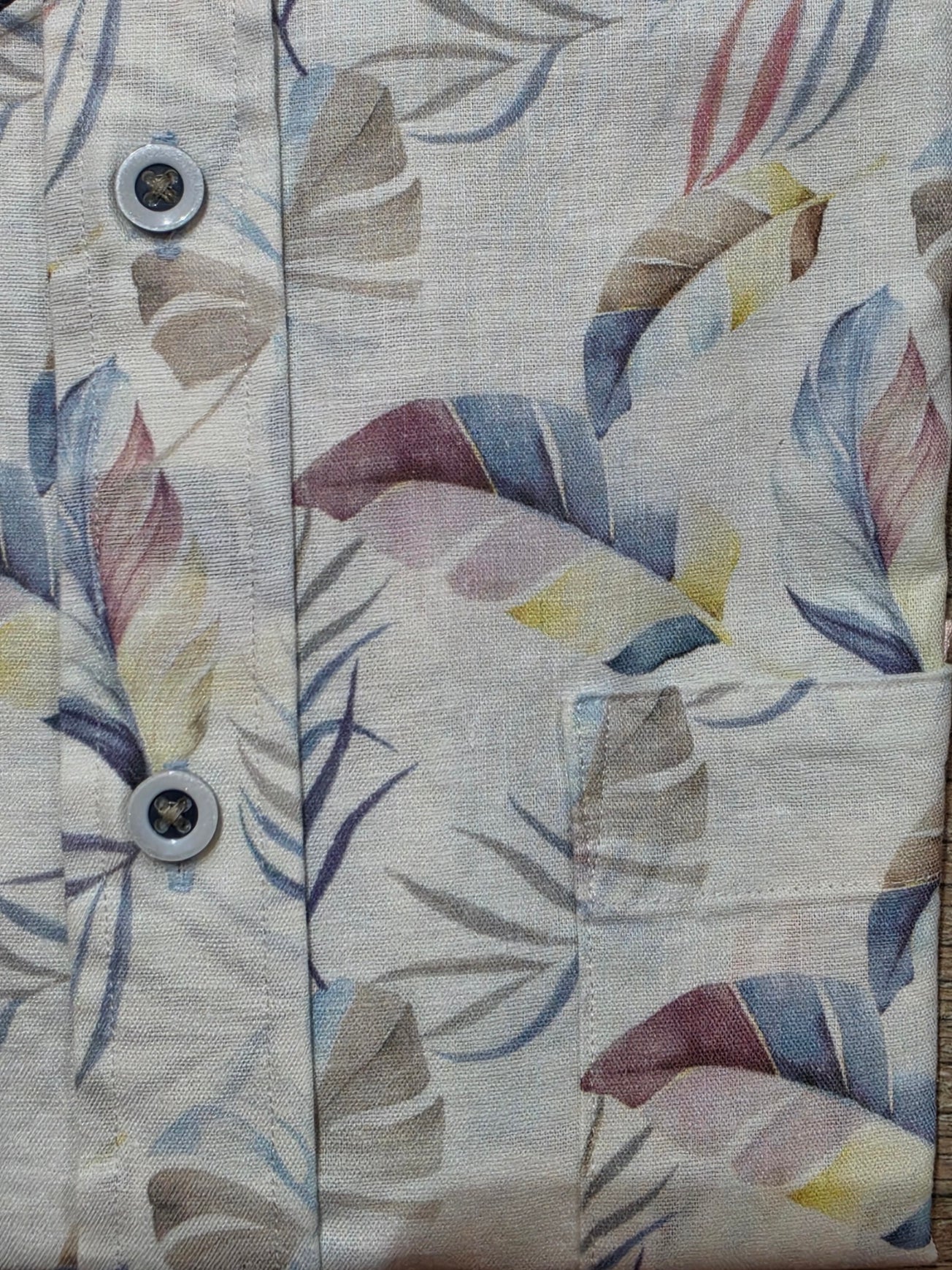 R2 - Amsterdam Short Sleeve Linen and Cotton print shirt