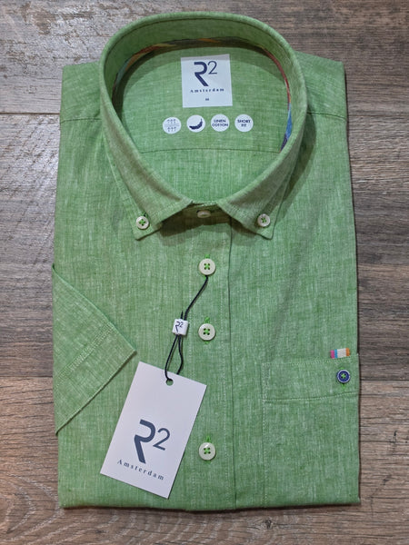 R2 - Amsterdam Short Sleeve Linen Mix Summer Shirts