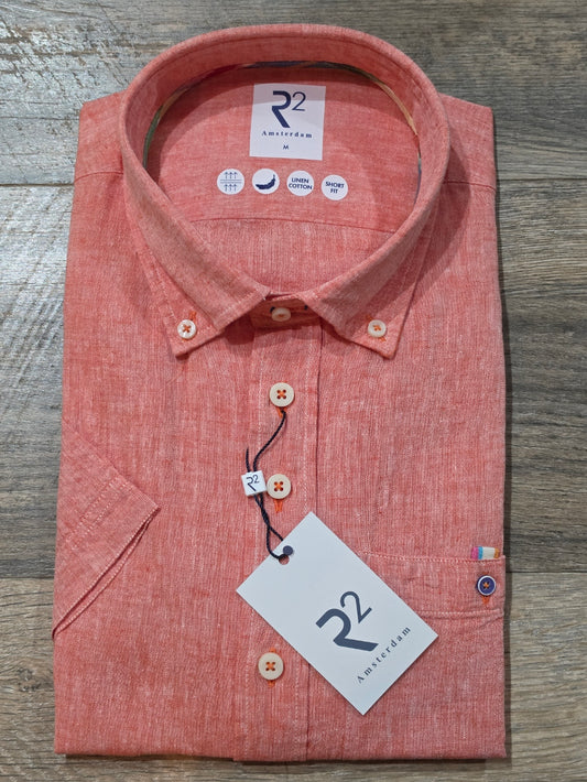 R2 - Amsterdam Short Sleeve Linen Mix Summer Shirts