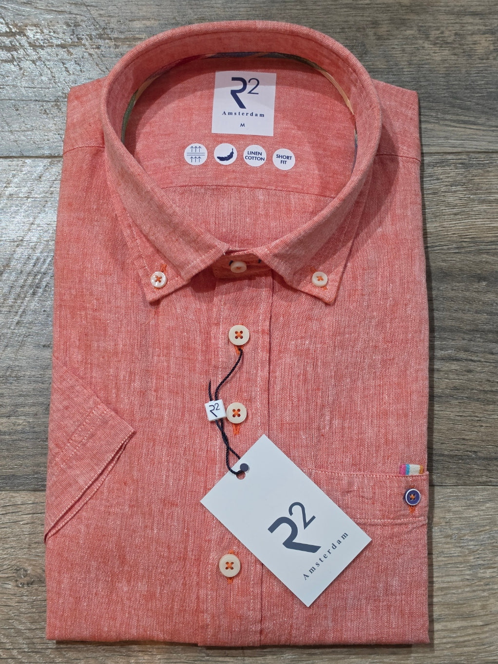 R2 - Amsterdam Short Sleeve Linen Mix Summer Shirts
