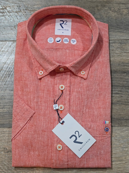 R2 - Amsterdam Short Sleeve Linen Mix Summer Shirts