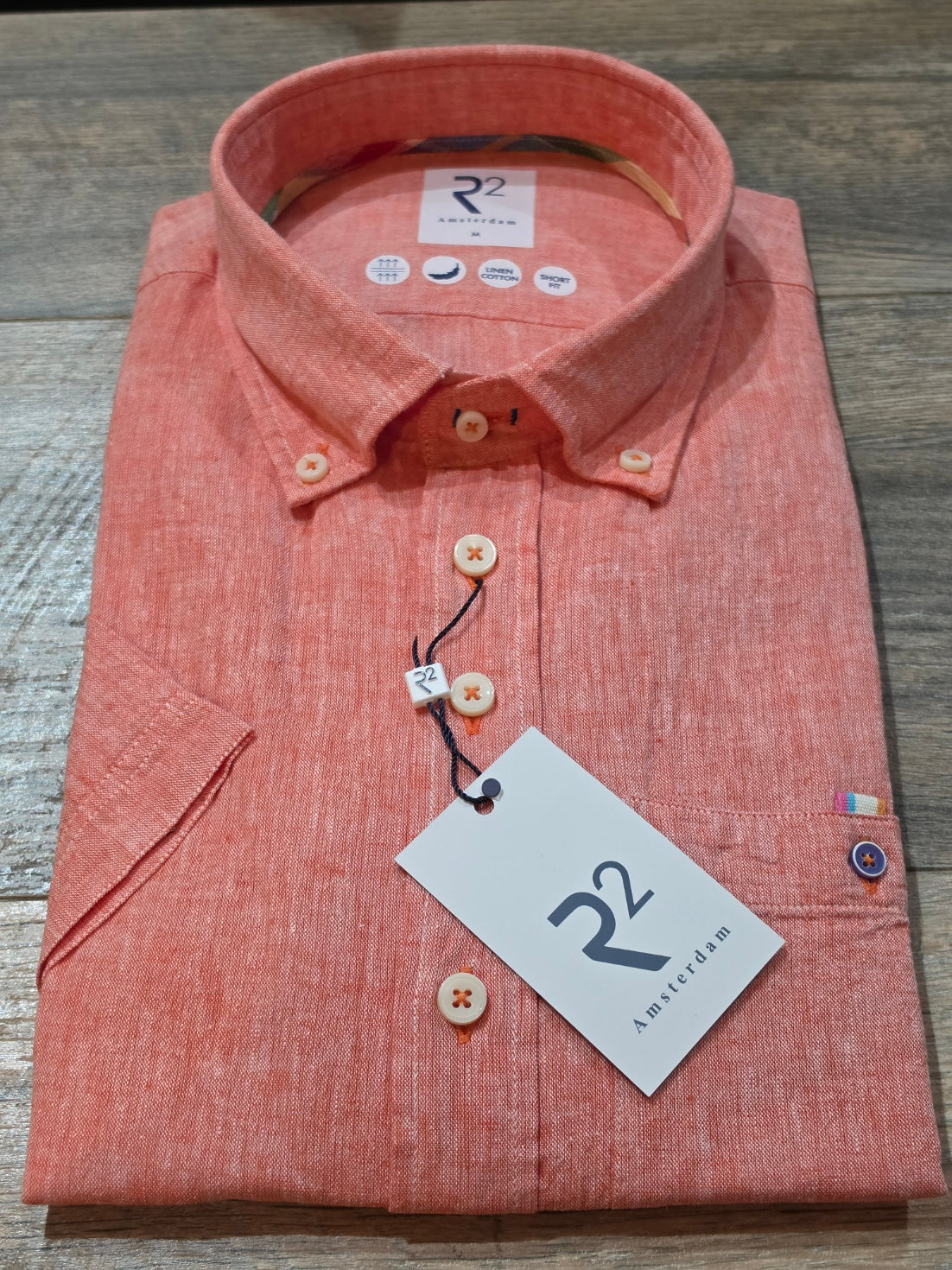 R2 - Amsterdam Short Sleeve Linen Mix Summer Shirts