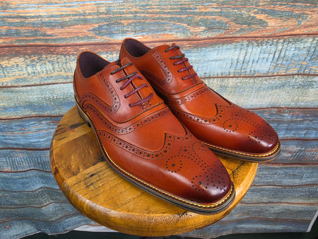 Justin Reess Drake Brogue - Dark Tan