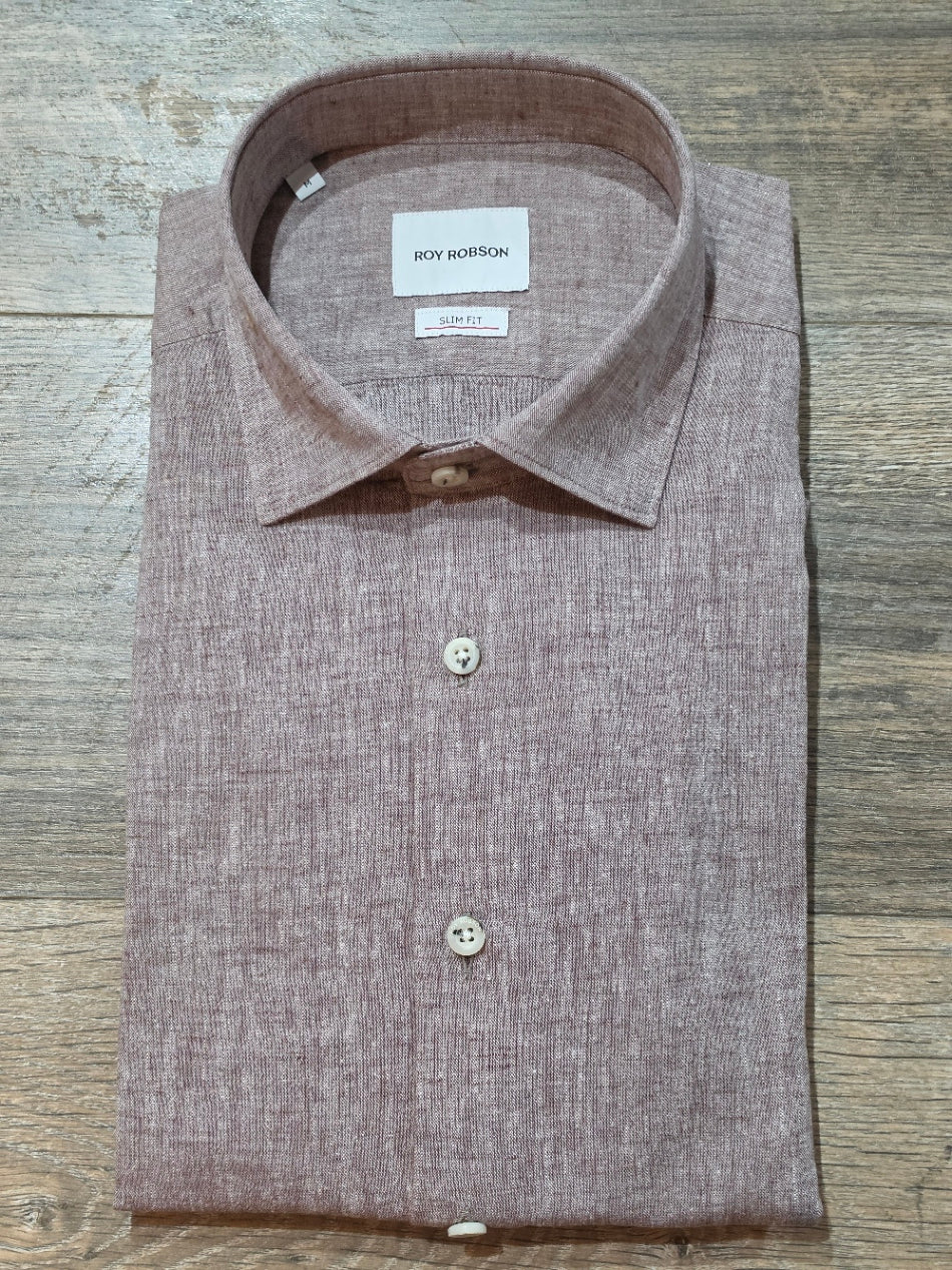 Roy Robson slim fit Cotton and Linen Blend Shirt