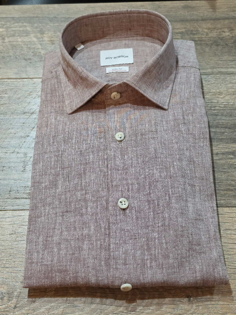 Roy Robson slim fit Cotton and Linen Blend Shirt