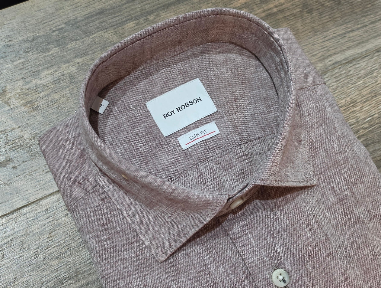 Roy Robson slim fit Cotton and Linen Blend Shirt