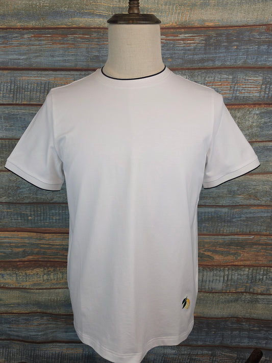 IMPULSO white T-Shirt with Embroidered Lemon