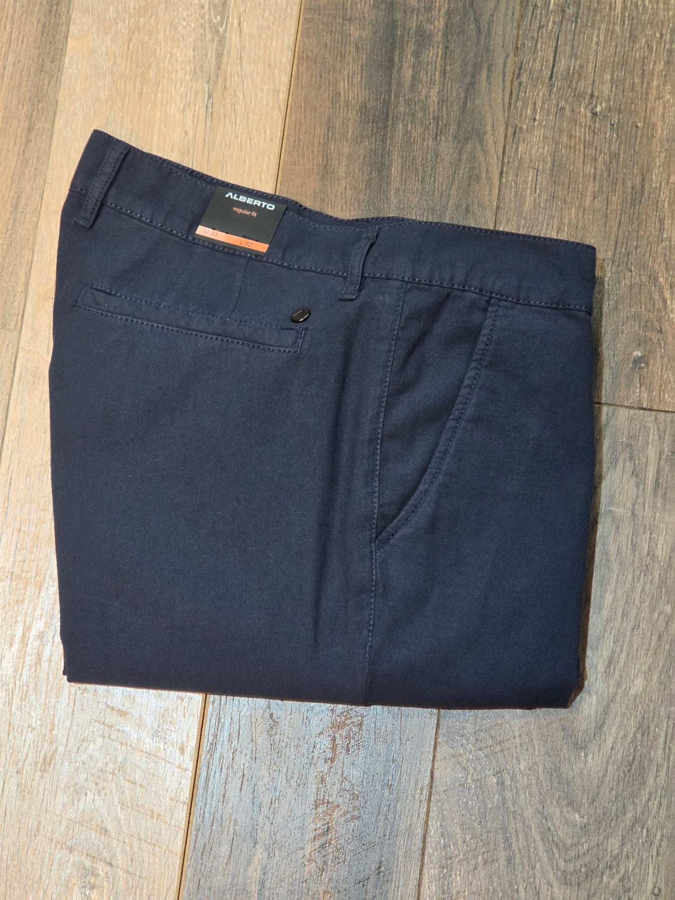 Alberto LOU Regular fit Linen Twill Trousers