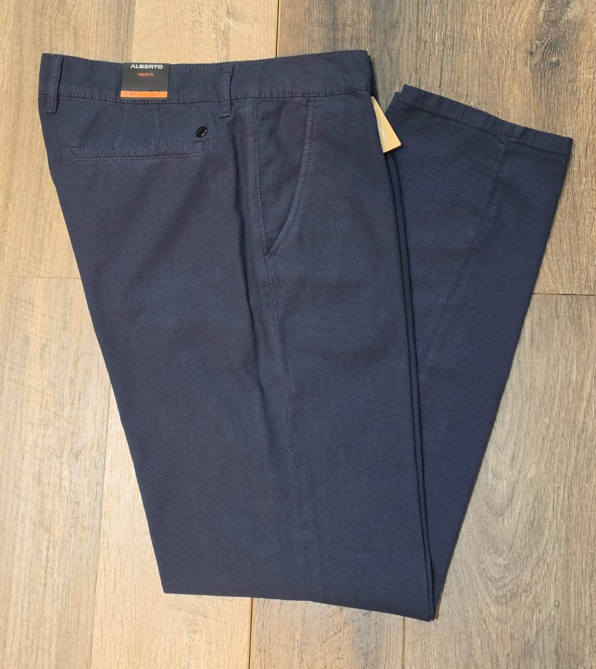 Alberto LOU Regular fit Linen Twill Trousers