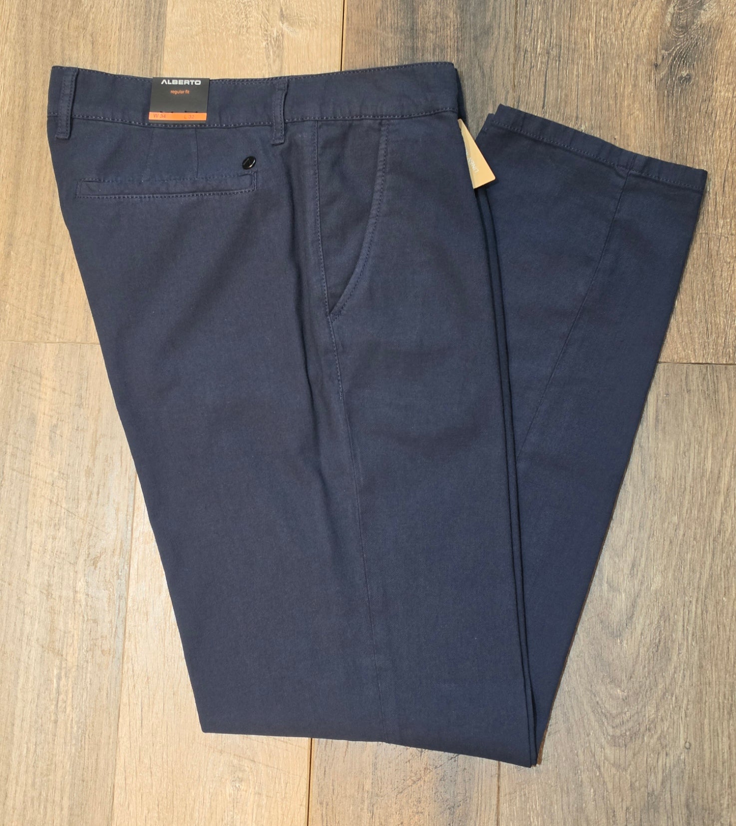 Alberto LOU Regular fit Linen Twill Trousers