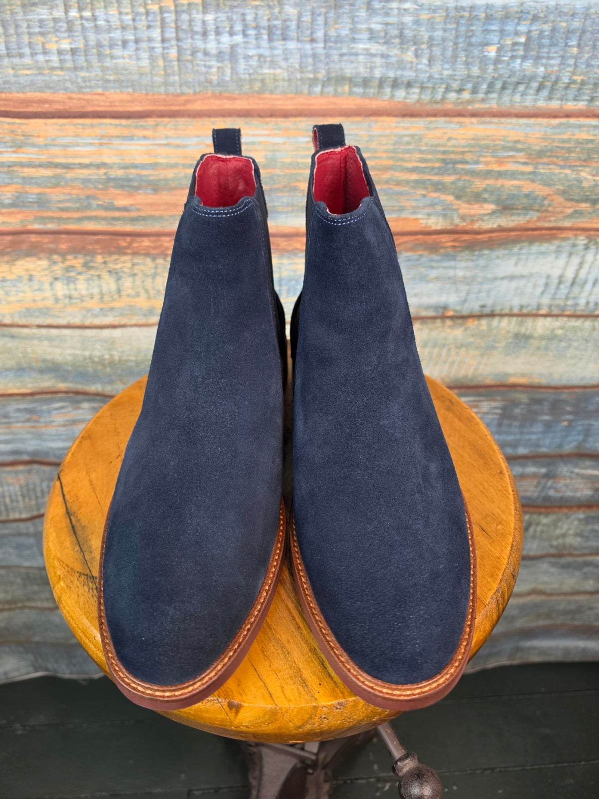 Justin Reess LUIZ SUEDE ANKLE BOOTS - NAVY