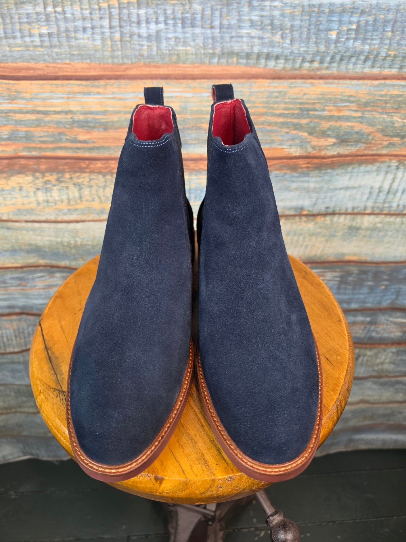 Justin Reess LUIZ SUEDE ANKLE BOOTS - NAVY