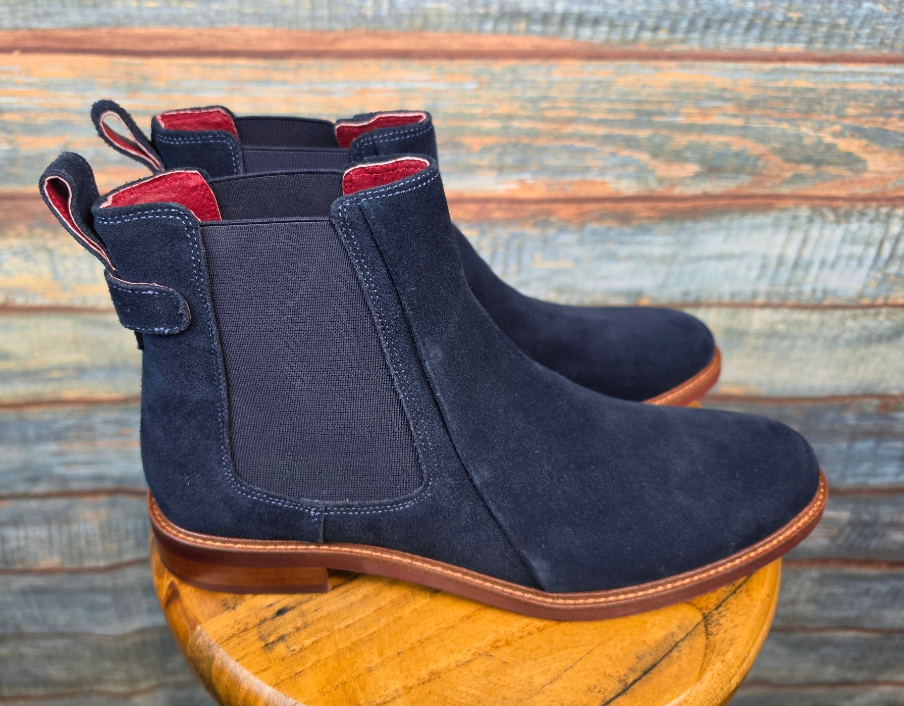 Justin Reess LUIZ SUEDE ANKLE BOOTS - NAVY
