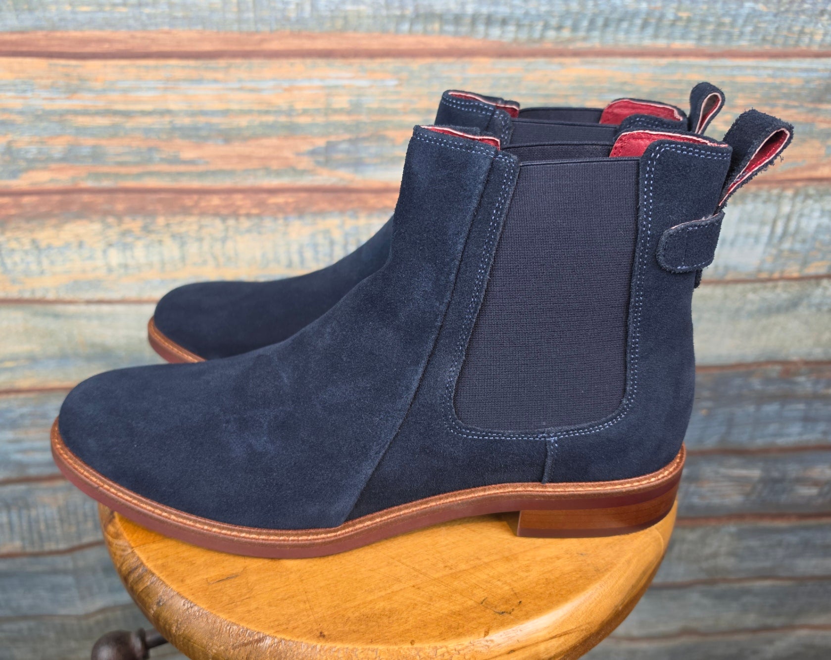 Justin Reess LUIZ SUEDE ANKLE BOOTS - NAVY