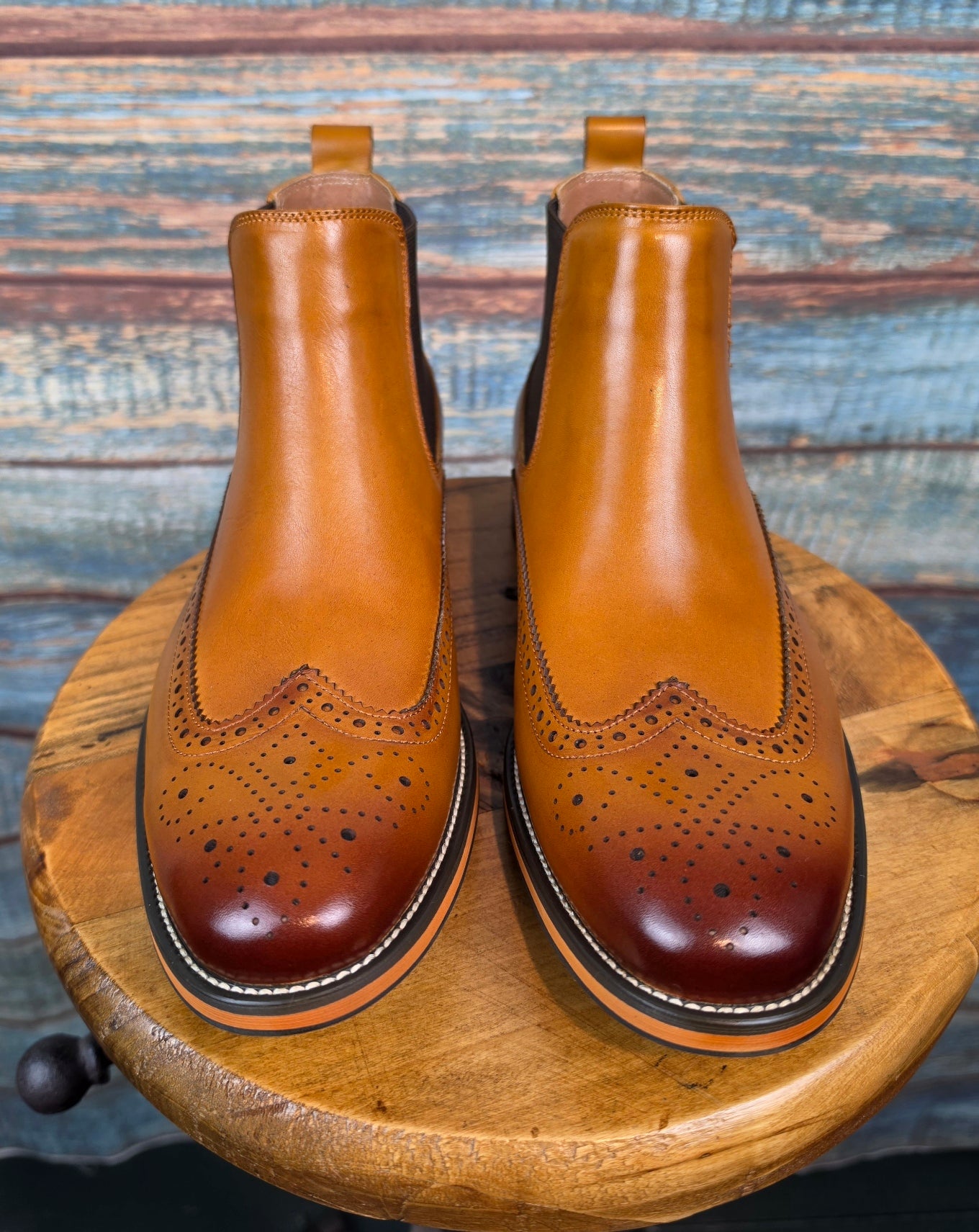 Justin Reess DOM WIDE CHELSEA BOOT IN TAN