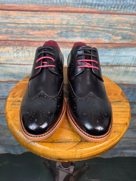 Justin Reess DOVER Black leather Brogues