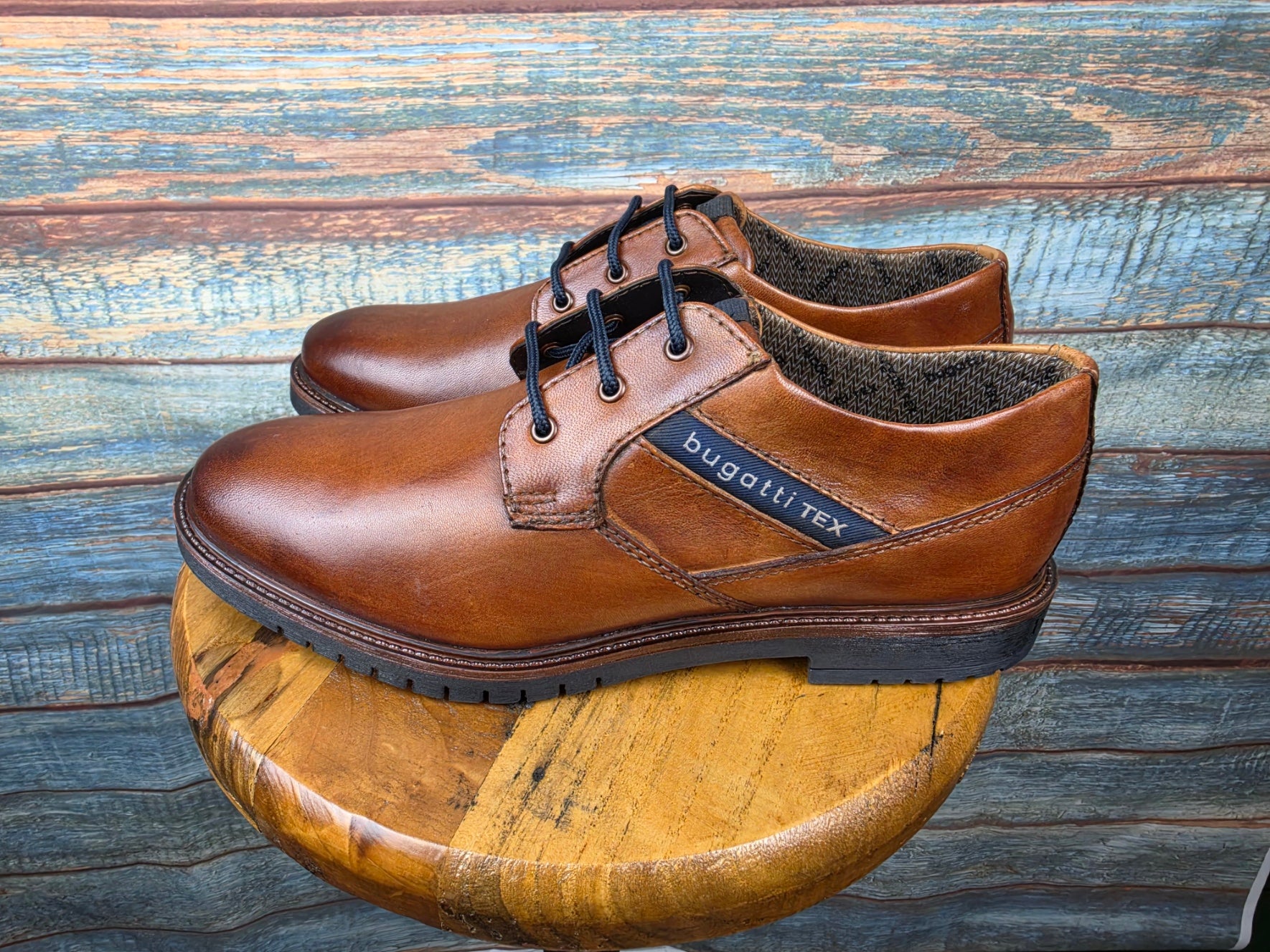 Bugatti Winter Leather Cognac Lace up TEX Shoe