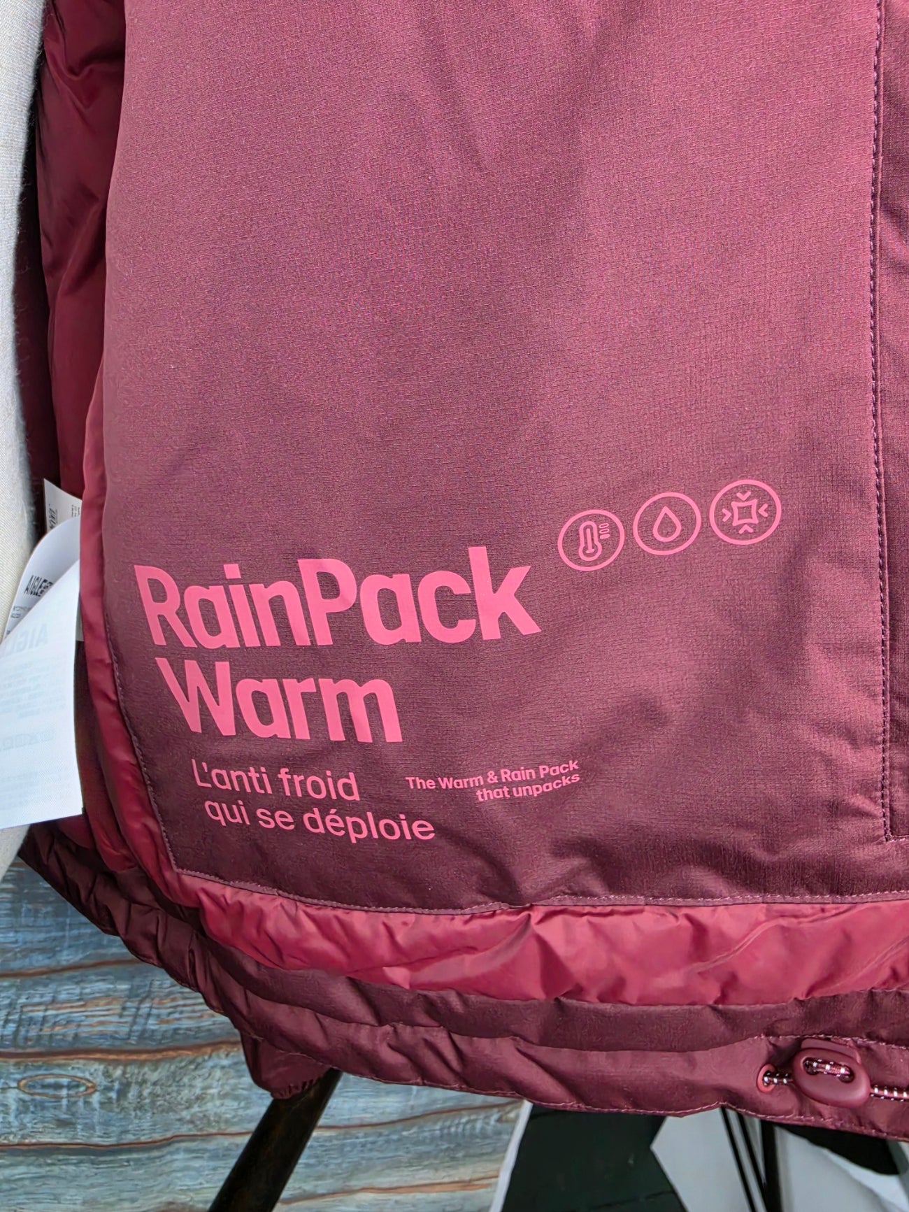 AIGLE Rain Pack Warm Packable waterproof jacket