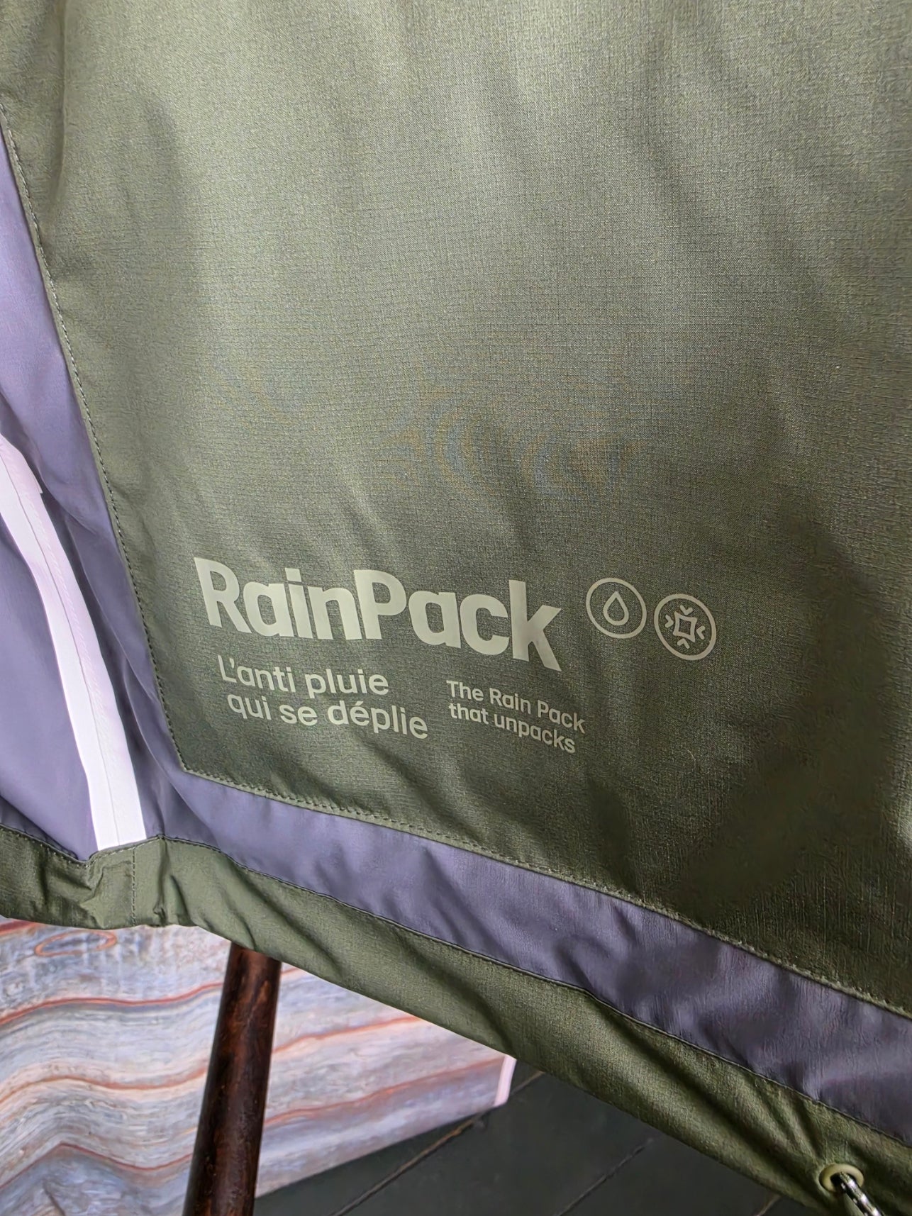 AIGLE Rain Pack lightweight Packable waterproof jacket