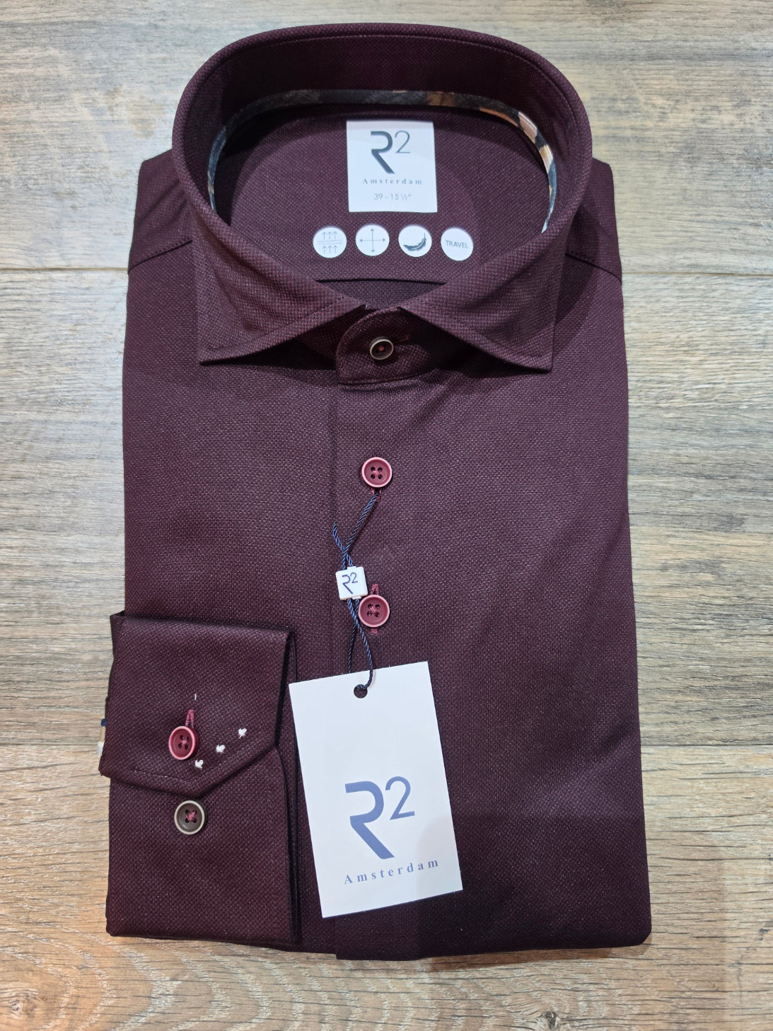 R2 - Amsterdam Modern Fit Dobby Travel Shirt