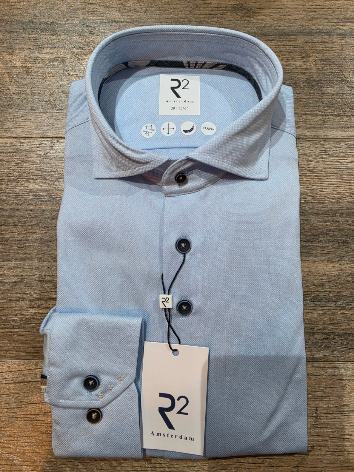 R2 - Amsterdam Modern Fit Dobby Travel Shirt
