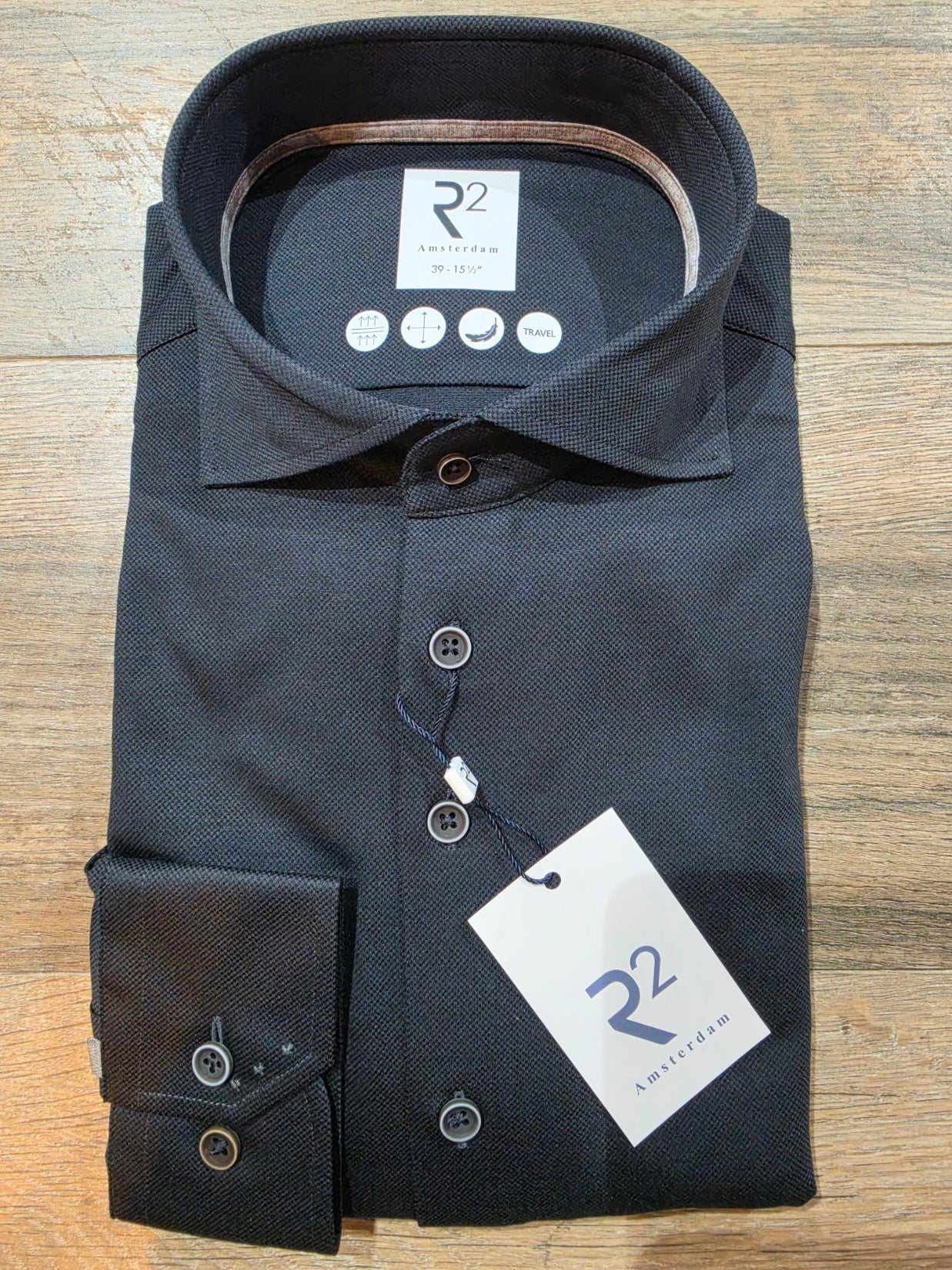 R2 - Amsterdam Modern Fit Dobby Travel Shirt