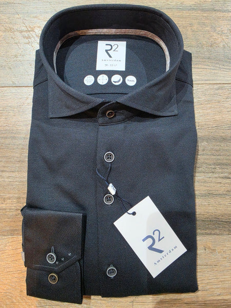 R2 - Amsterdam Modern Fit Dobby Travel Shirt