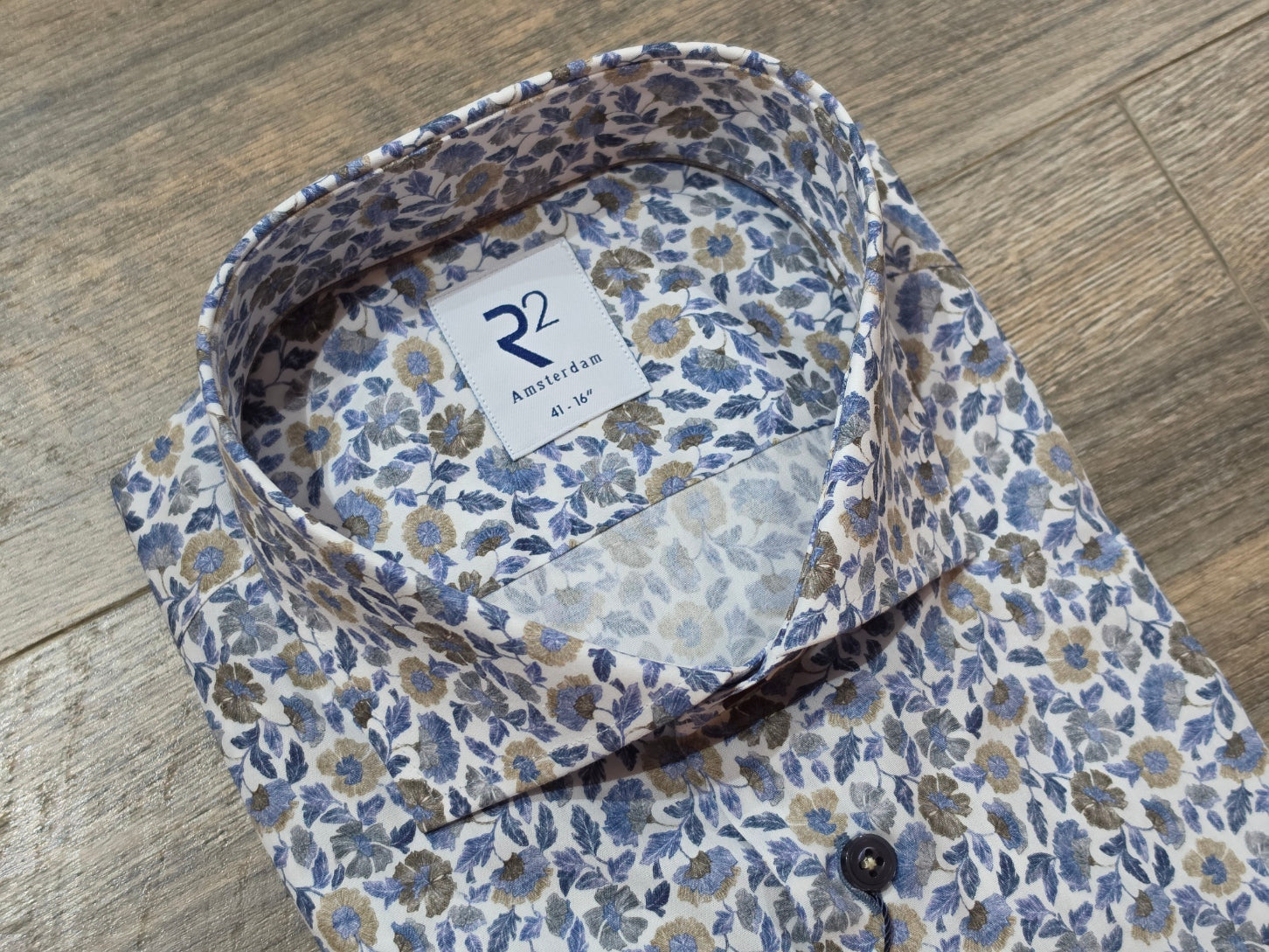 R2 - Amsterdam blue flower Print shirt
