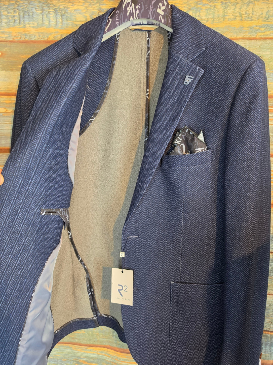 R2 Amsterdam Jersey Stretch Herringbone Jacket