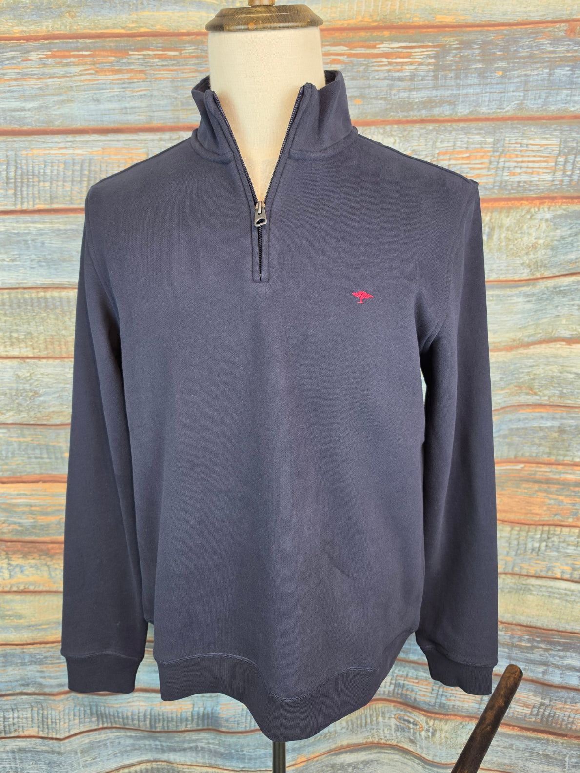 FYNCH-HATTON 1/4 Zip Cotton Sweat Top