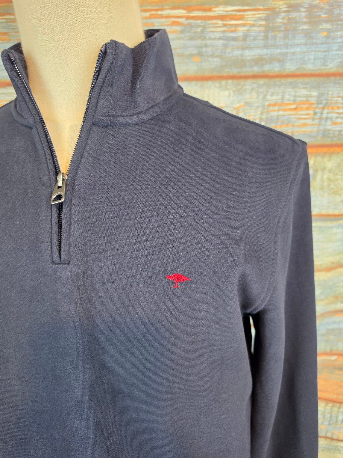 FYNCH-HATTON 1/4 Zip Cotton Sweat Top