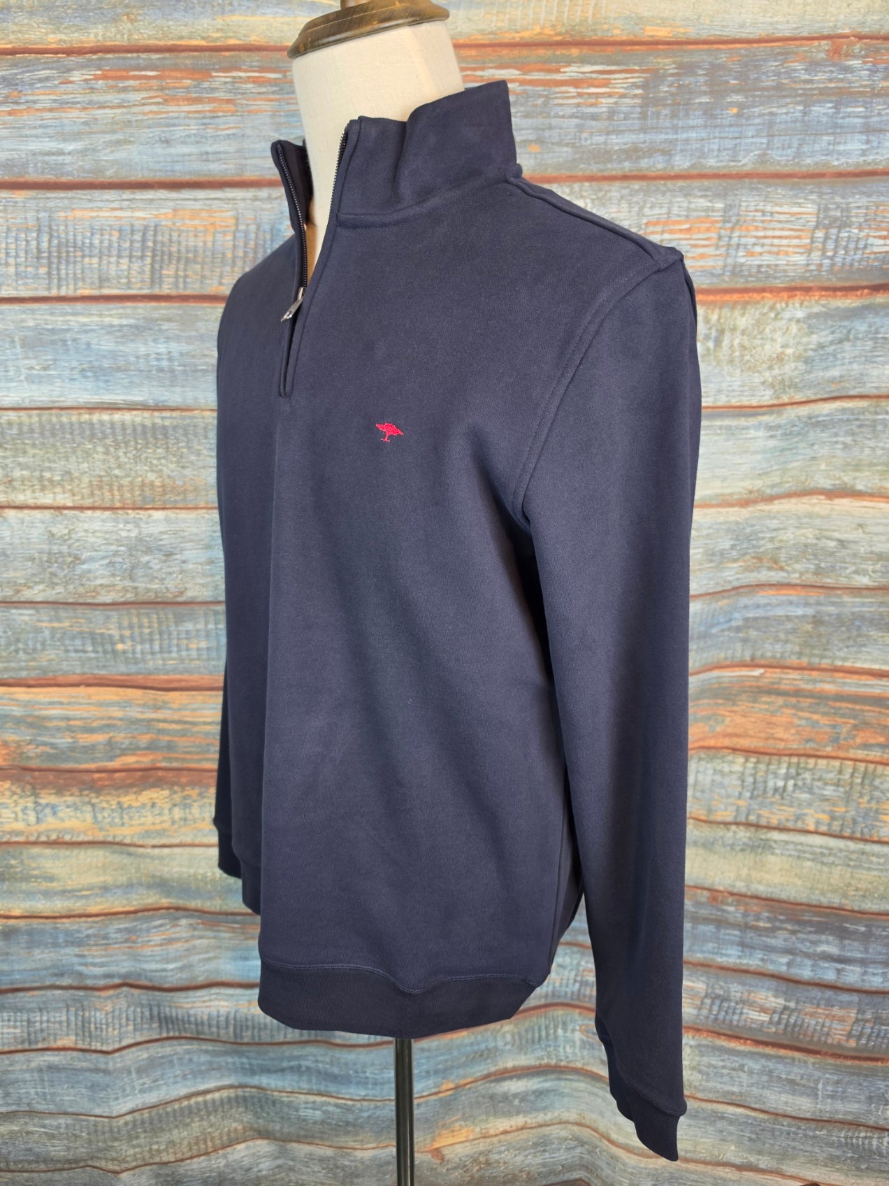 FYNCH-HATTON 1/4 Zip Cotton Sweat Top