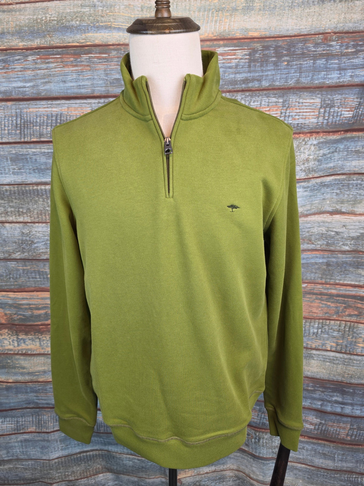 FYNCH-HATTON 1/4 Zip Cotton Sweat Top